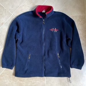 San Diego Mens small  Fleece Jacket Coat Blue Red California Zipper Pockets